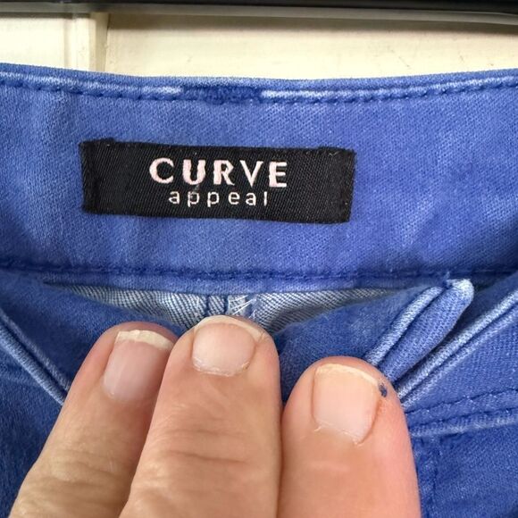 Curve Blue Ankle Pants - Picture 2 of 7